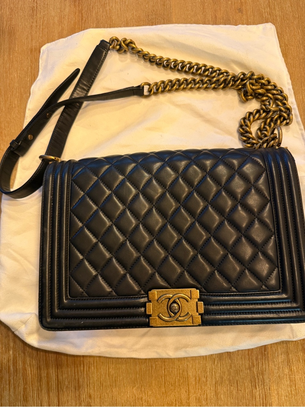 Black Quilted Leather Bag